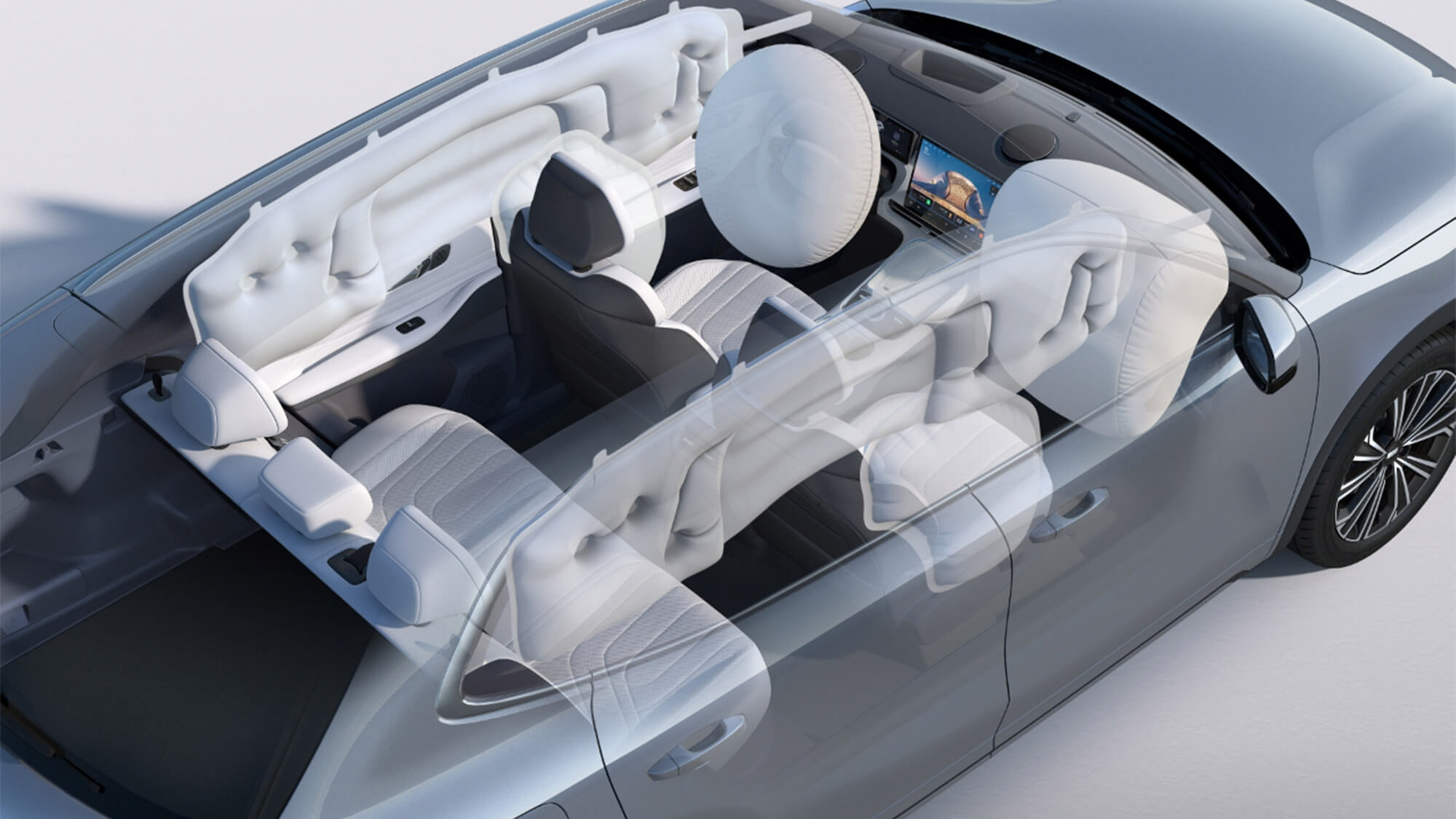 Шесть подушек безопасности
Включает боковые и шторочные подушки безопасности спереди и сзади, обеспечивая максимальную защиту и повышая вашу безопасность за рулём.